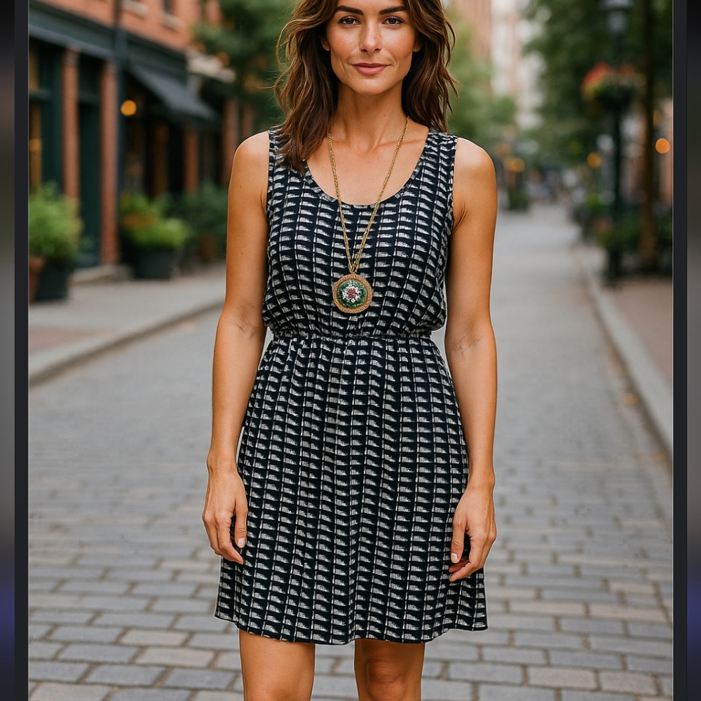 Band of Gypsies Sleeveless Black & Grey Dress